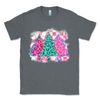 Charcoal Heather christmas leopard trees Classic Tee - MaliasSmallBusiness