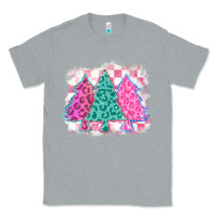 Heather Grey christmas leopard trees Classic Tee - MaliasSmallBusiness