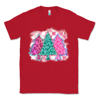 Red christmas leopard trees Classic Tee - MaliasSmallBusiness