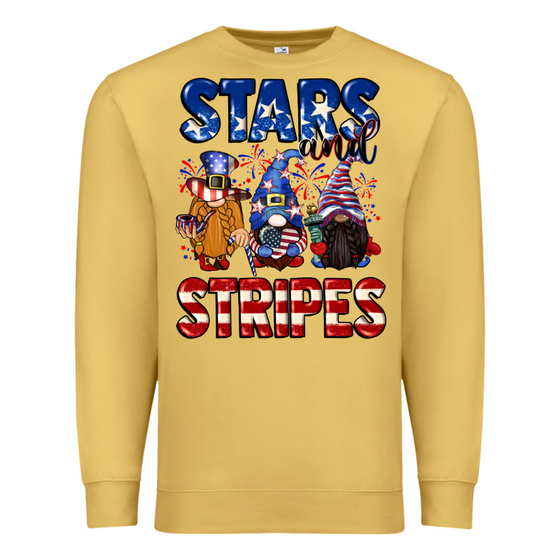 Stars And Stripes Gnomes 4th Of July Premium Sweatshirt by CowGirlArtShop | Teevron