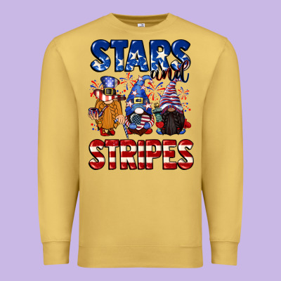 Stars And Stripes Gnomes 4th Of July Premium Sweatshirt Designed By Cowgirlartshop