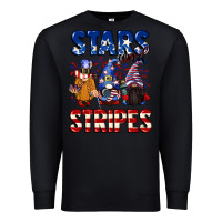 Black Stars and stripes gnomes 4th of july Premium Sweatshirt - CowGirlArtShop