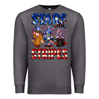 Charcoal Heather Stars and stripes gnomes 4th of july Premium Sweatshirt - CowGirlArtShop