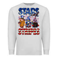 Dove Grey Stars and stripes gnomes 4th of july Premium Sweatshirt - CowGirlArtShop