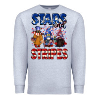 Heather Grey Stars and stripes gnomes 4th of july Premium Sweatshirt - CowGirlArtShop