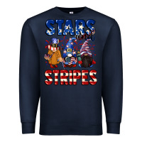 Navy Stars and stripes gnomes 4th of july Premium Sweatshirt - CowGirlArtShop