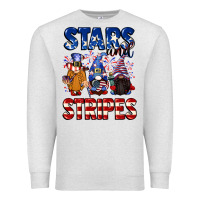 Oatmeal Heather Stars and stripes gnomes 4th of july Premium Sweatshirt - CowGirlArtShop
