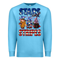 Ocean Blue Stars and stripes gnomes 4th of july Premium Sweatshirt - CowGirlArtShop