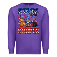 Purple Stars and stripes gnomes 4th of july Premium Sweatshirt - CowGirlArtShop