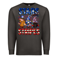 Smoke Stars and stripes gnomes 4th of july Premium Sweatshirt - CowGirlArtShop