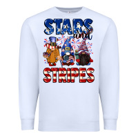 White Stars and stripes gnomes 4th of july Premium Sweatshirt - CowGirlArtShop