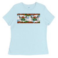 Baby Blue oh deer christmas Ladies Tee - Artiststas