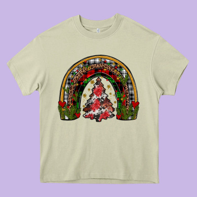 Trees Rainbow Heavy Core Tee Designed By Jahusdesignshop