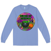 Colony Blue halloween round earrings Long Sleeve Tee - BundleAndBundleShop