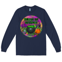 Navy halloween round earrings Long Sleeve Tee - BundleAndBundleShop