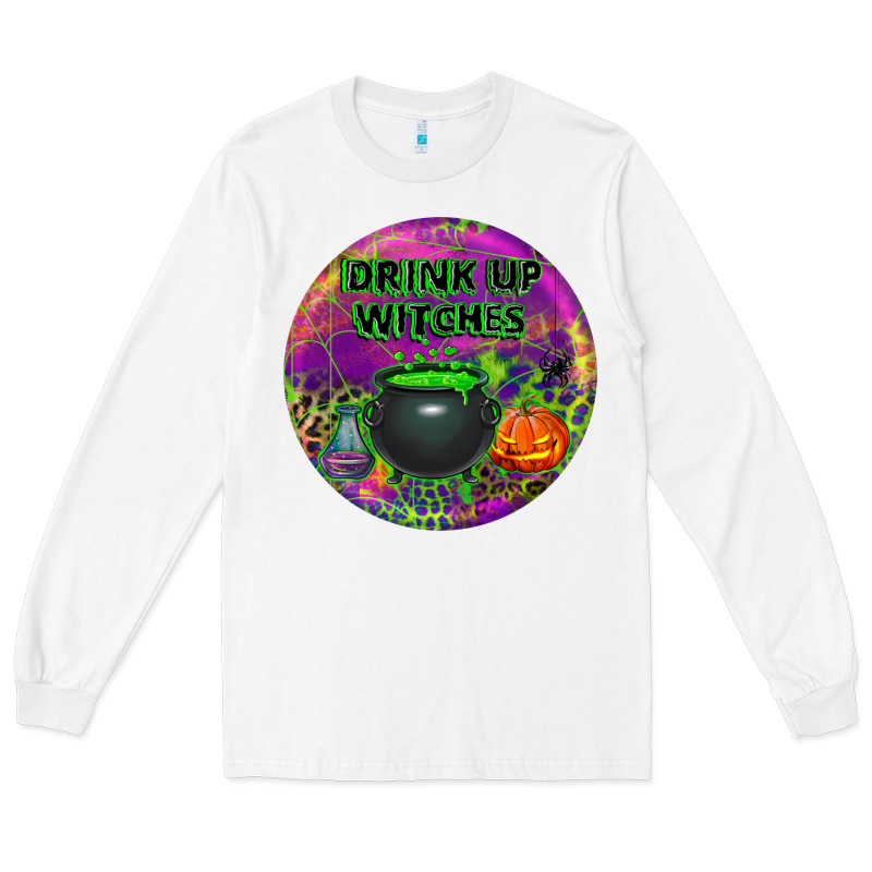 Halloween Round Earrings Long Sleeve Tee by BundleAndBundleShop | Teevron