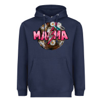 Navy Mama lightning bolt Mother's Day Heavyweight Hoodie - CowGirlArtShop