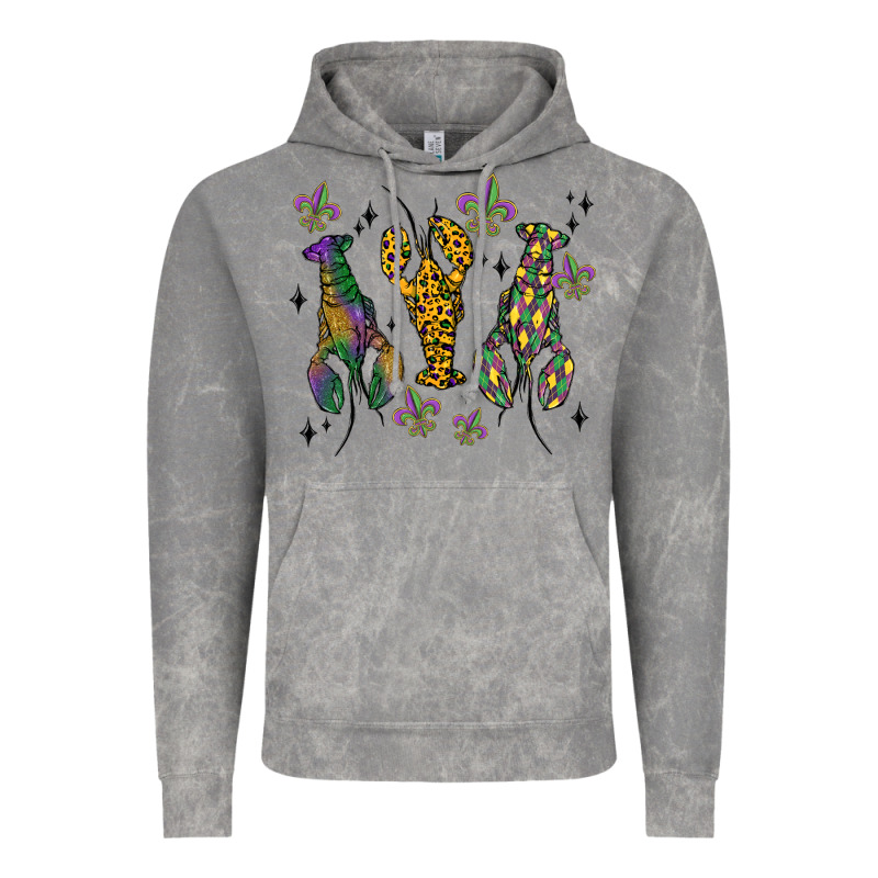 Mardi Gras Crawfish Vintage Hoodie by MaliasSmallBusiness | Teevron