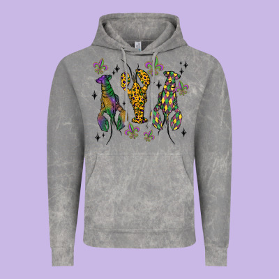 Mardi Gras Crawfish Vintage Hoodie Designed By Maliassmallbusiness