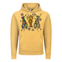 Vintage Mustard mardi gras crawfish Vintage Hoodie - MaliasSmallBusiness