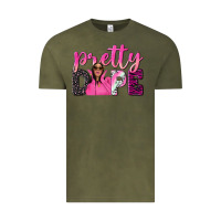 Vintage Olive pretty dope afro woman Vintage Tee - NancyCooperArtShop