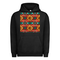 Pigment Black native american aztec seamless pattern 2 Urban Hoodie - BundleAndBundleShop