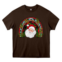 Chocolate Brown santa rainbow Heavy Core Tee - JahusDesignShop