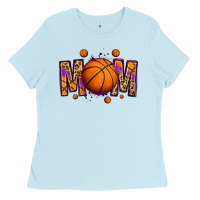 Baby Blue basketball mom Ladies Tee - Jasminsmagicworld