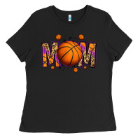 Black basketball mom Ladies Tee - Jasminsmagicworld