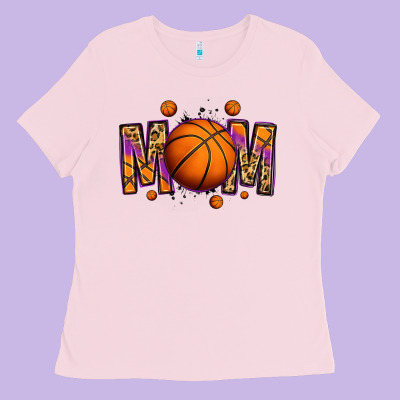 Basketball Mom Ladies Tee Designed By Jasminsmagicworld
