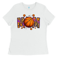 White basketball mom Ladies Tee - Jasminsmagicworld