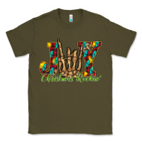 Army Green joy Christmas Rockin Classic Tee - CowhideDigitalArt