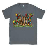 Charcoal Heather joy Christmas Rockin Classic Tee - CowhideDigitalArt