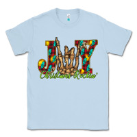 Dusty Blue joy Christmas Rockin Classic Tee - CowhideDigitalArt