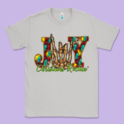 Joy Christmas Rockin Classic Tee Designed By Cowhidedigitalart