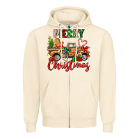 Sandshell merry christmas gingerbread truck Zipper Hoodie - texasbilliewilder