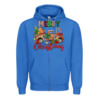 True Royal merry christmas gingerbread truck Zipper Hoodie - texasbilliewilder