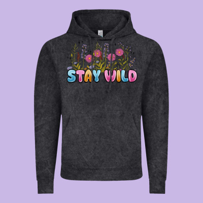 Stay Wild Vintage Hoodie Designed By Maliassmallbusiness