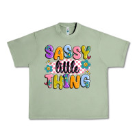 Oil Green sassy little thing Urban Heavy Tee - MaliasSmallBusiness