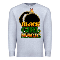 Heather Grey Black magic girl Premium Sweatshirt - HowdyJamesFarm