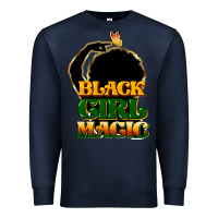 Navy Black magic girl Premium Sweatshirt - HowdyJamesFarm