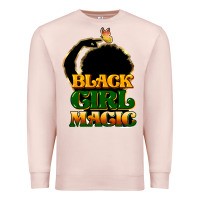 Pale Pink Black magic girl Premium Sweatshirt - HowdyJamesFarm