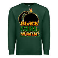 Sports Green Black magic girl Premium Sweatshirt - HowdyJamesFarm