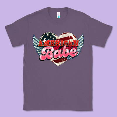 American Babe Classic Tee Designed By Nancycooperartshop