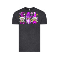 Vintage Black purple winter gnomies Vintage Tee - NancyCooperArtShop