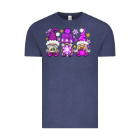 Vintage Denim purple winter gnomies Vintage Tee - NancyCooperArtShop