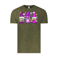 Vintage Olive purple winter gnomies Vintage Tee - NancyCooperArtShop