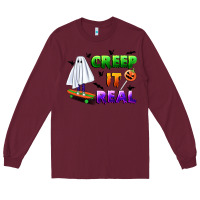 Burgundy creep it real Long Sleeve Tee - BundleAndBundleShop