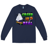 Navy creep it real Long Sleeve Tee - BundleAndBundleShop