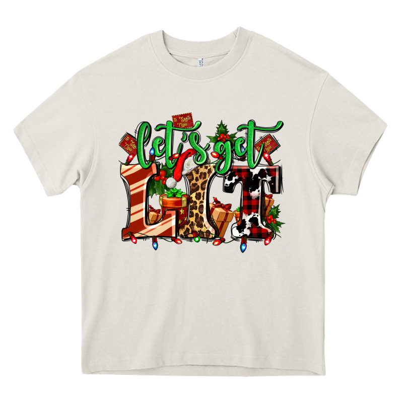 Lets Get Lit With Christmas Heavy Core Tee by AdoDesignShop | Teevron